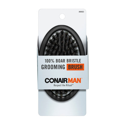 CONAIR Smooth & Shine Boar Bristle Grooming Hair Brush - Black