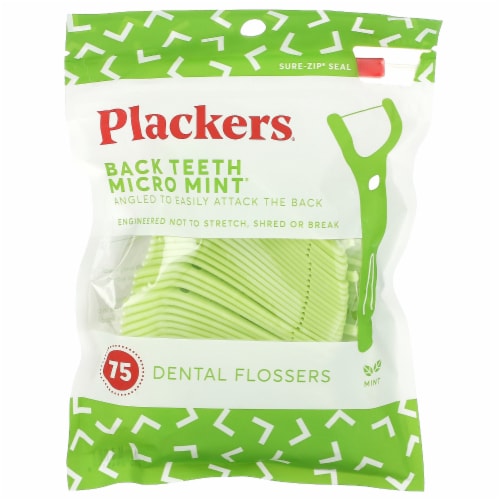 Plackers Back Teeth Micro Mint 75 Count