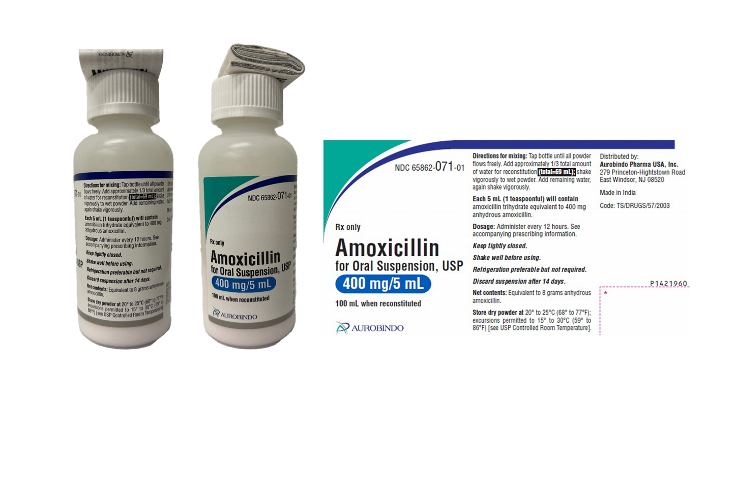 AMOXICILLIN PT 400MG/5ML 75ML
