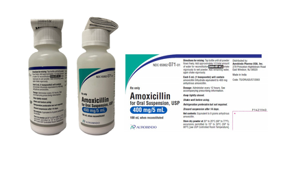 AMOXICILLIN PT 400MG/5ML 75ML