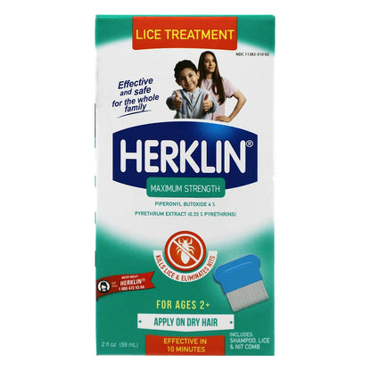 HERKLIN Lice Treatment Shampoo, Maximum Strength