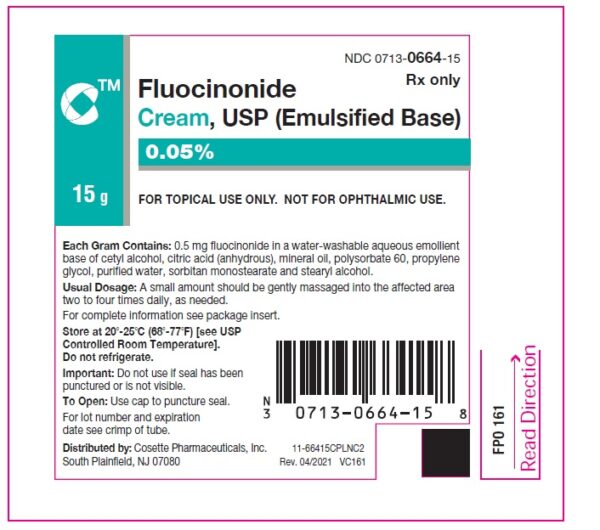 FLUOCINONIDE OI 0.05% 15GM