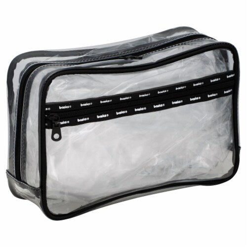 CONAIR basics Rectangular PVC Organizer Case - Black and Clear