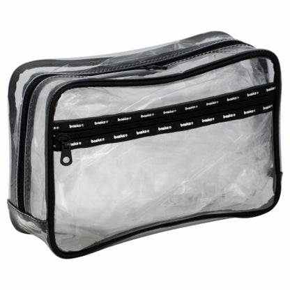 CONAIR basics Rectangular PVC Organizer Case - Black and Clear