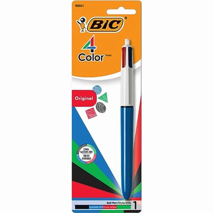 BiC Shine 4 Color Retractable Ballpoint Pen, 3 count