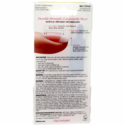 KISS Salon Acrylic French Color Fake Nails - Pet Peeve