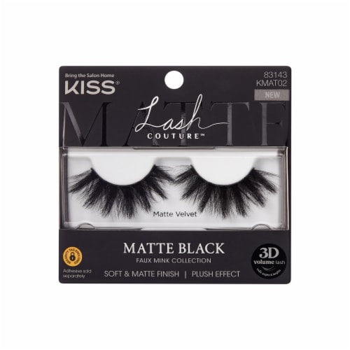 KISS Lash Couture 3D Faux Mink Lashes - Matte Twill, 4 count