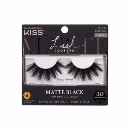 KISS Lash Couture 3D Faux Mink Lashes - Matte Twill, 4 count