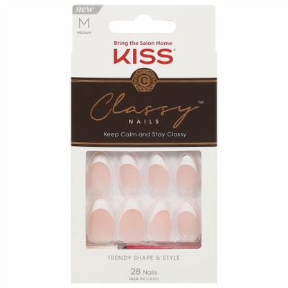 KISS Classy Premium Medium Almond Press-On Nails - Dashing