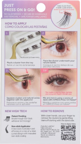 KISS imPRESS Falsies Individual Lashes With Mini Applicator - Modern Natural, 12 count