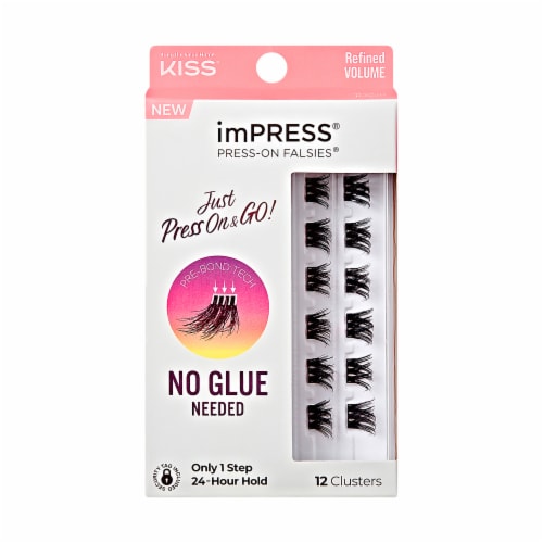 KISS imPRESS Falsies Individual Lashes With Mini Applicator - Refined Volume, 12 count