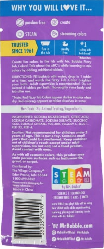 Mr Bubble Fizzy Tub Colors 9 Coloring Tablets (12in)