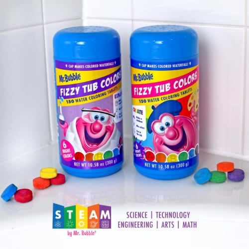 Mr Bubble Fizzy Tub Colors 9 Coloring Tablets (12in)