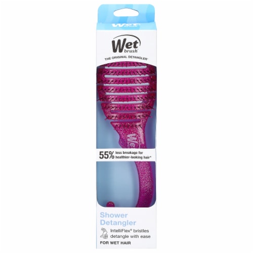 Wet Brush Shower Hair Brush Detangler - Pink Glitter