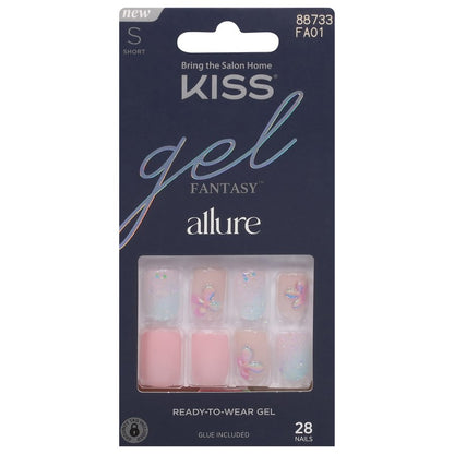 Kiss Gel Fantasy Collection 28 Count Pearl Short Length