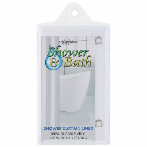 Royal Crest Peva 3D Shower Curtain Liner - White