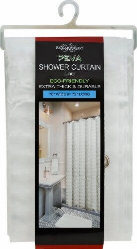 Royal Crest Peva 3D Shower Curtain Liner - White