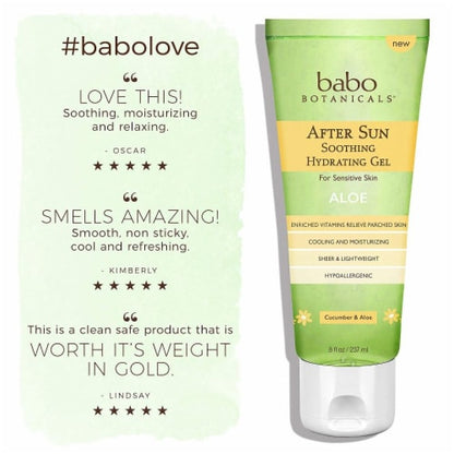 BABO BOTANICALS AFTER SUN SOOTHING,GEL