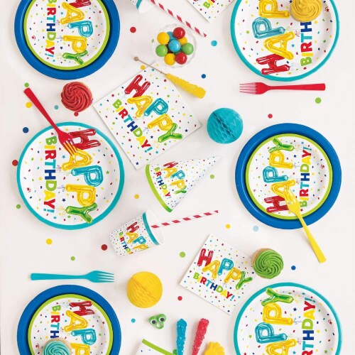 SENSATIONS Premium Paper Dinner Plates - Birthday Bliss, 20 count