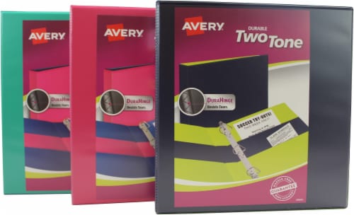 Avery Durable 1" Two-Tone Binder - Assorted