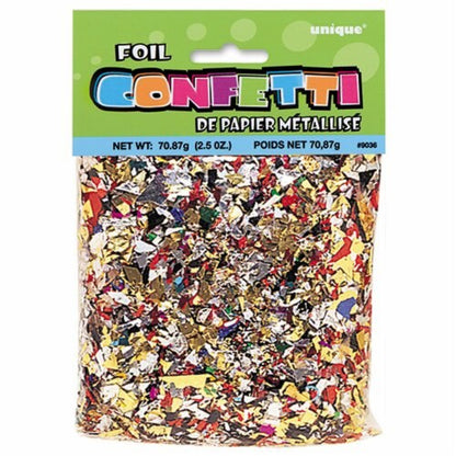 Unique Multicolor Foil Confetti, 2.5oz