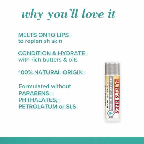 Burts Bees Lip Balm Moisturize Ultra Conditioning (6in)