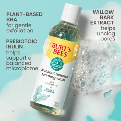 Burt's Bees Clear & Balanced Breakout Defense Foaming Wash