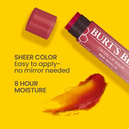 Burt's Bees Tinted Lip Balm - Red Dahlia, Carded