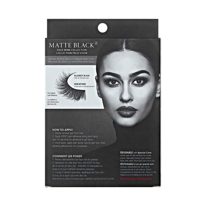 Kiss Lash Couture Matte Black Matte Chevlot Multi-Pack 4Pair