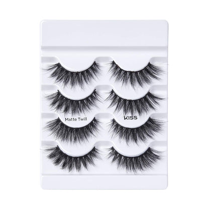 Kiss Lash Couture Matte Black Matte Twill Multi-Pack 4-Pair