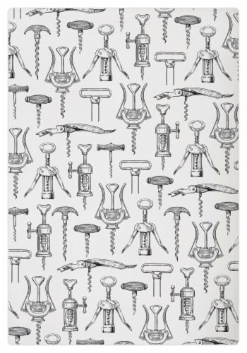 MUkitchen Designer Print 100% Cotton Towel - Corkscrews, 20"x30"