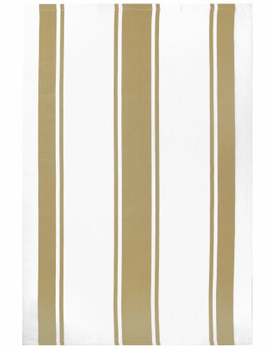 MUkitchen 100% Classic Stripe Towel - Pewter, 20"x30"