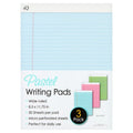 iScholar iQ Pastel Writing Pads, 3 count - Assorted Pastels, 8.5" x 11.75"