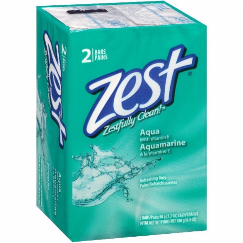 Zest Bath Bars 4oz 8 Count Aqua