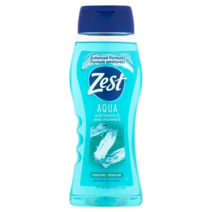 Zest Body Wash Aqua With Vitamin-E Hydrating 18oz