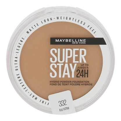 MAYBELLINE New York Super Stay Up To 24Hr Hybrid Powder-Foundation, 332, 0.21 oz