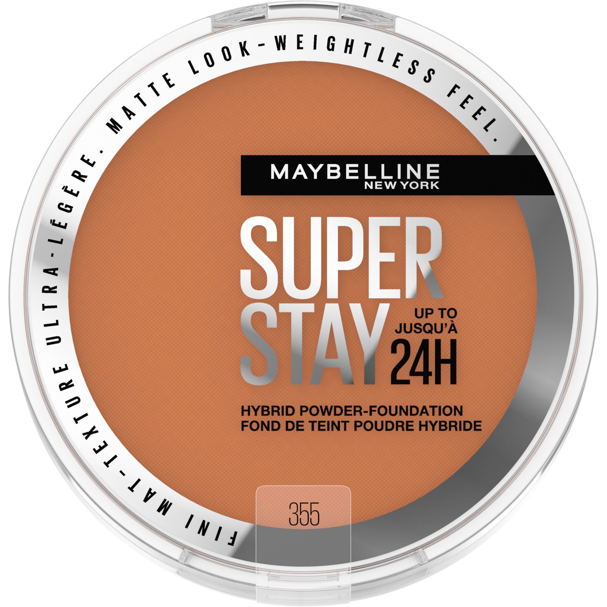 MAYBELLINE New York Super Stay Up To 24Hr Hybrid Powder-Foundation, 355, 0.21 oz