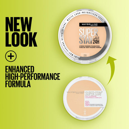 MAYBELLINE New York Super Stay Up To 24Hr Hybrid Powder-Foundation, 355, 0.21 oz