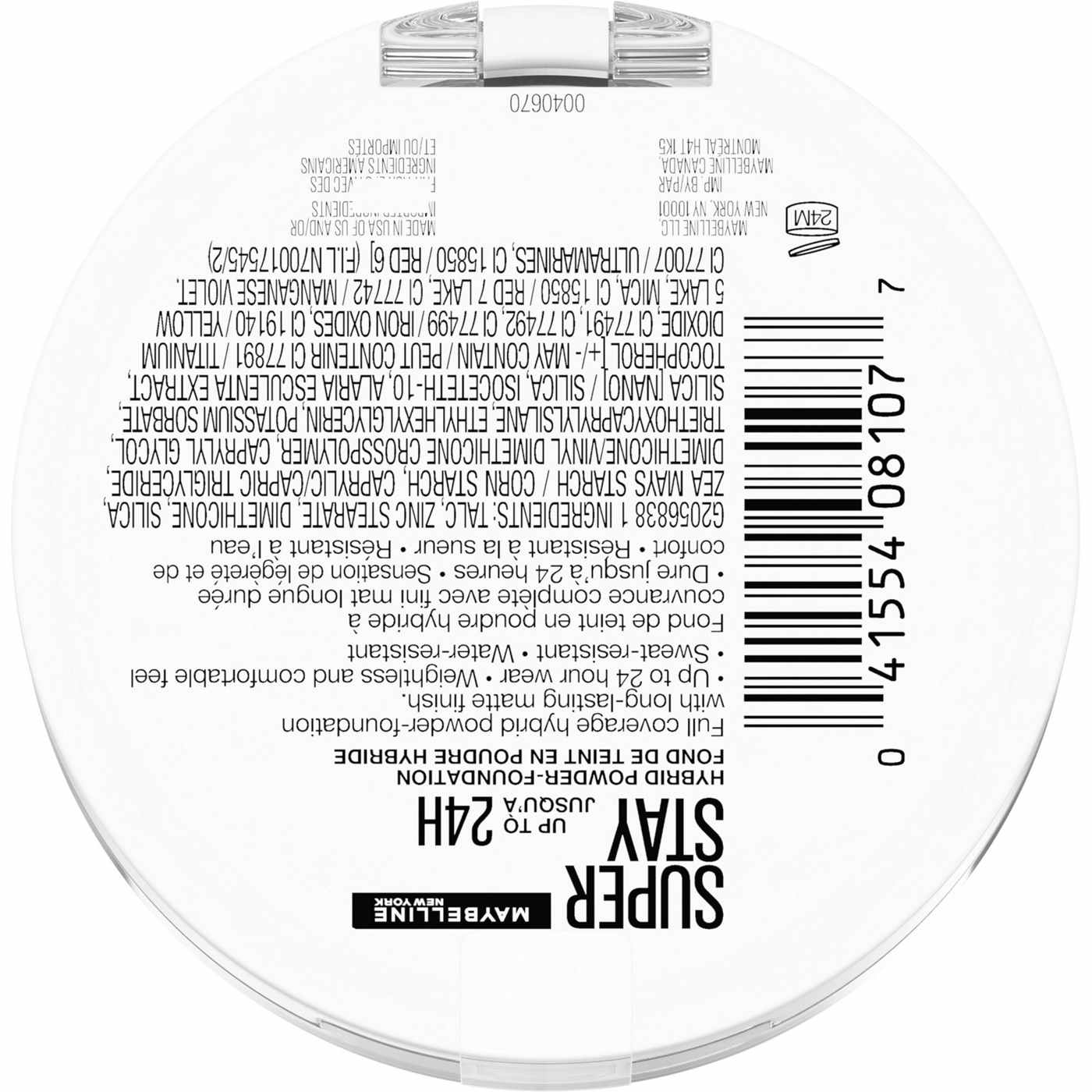 MAYBELLINE New York Super Stay Up To 24Hr Hybrid Powder-Foundation, 375, 0.21 oz