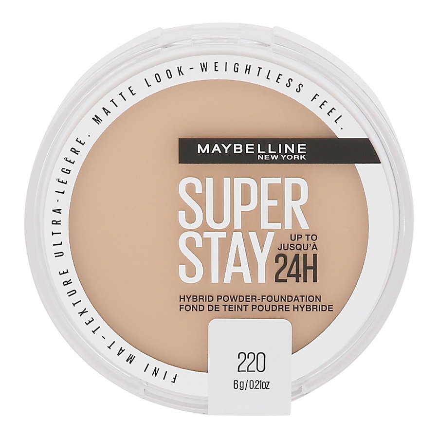 MAYBELLINE New York Super Stay Up To 24Hr Hybrid Powder-Foundation, 220, 0.21 oz