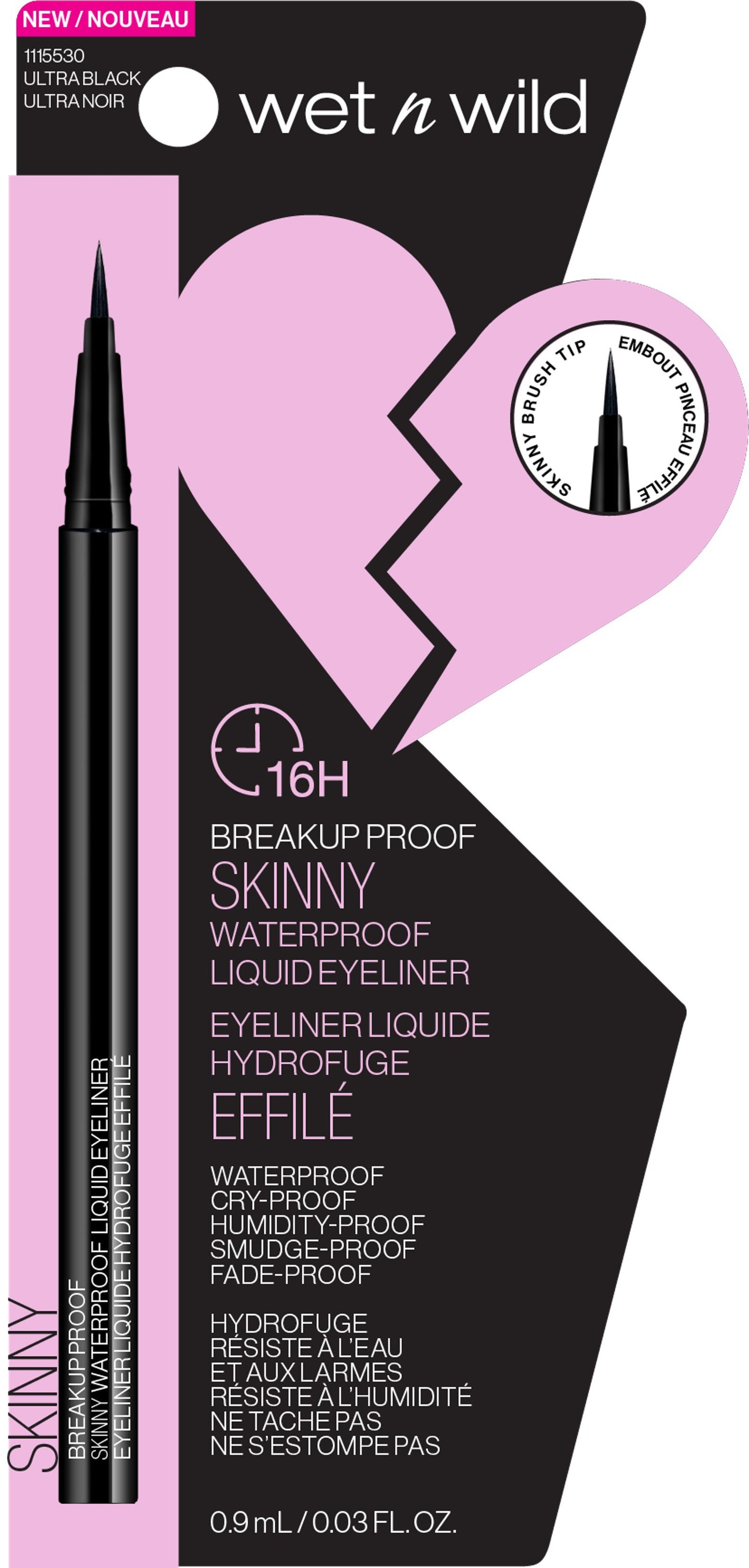 Breakup Proof Waterproof Skinny Eyeliner - Black