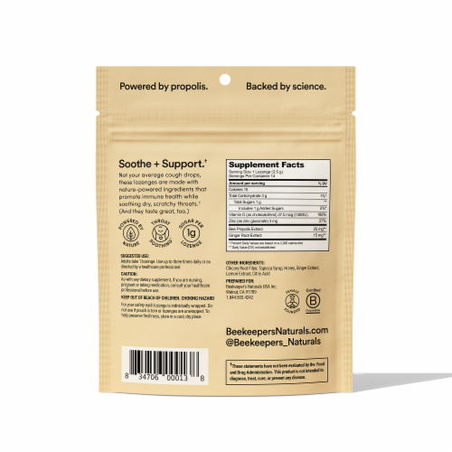 BEEKEEPER'S NATURALS LOZ,STH PROPOLIS,GNGR LEM