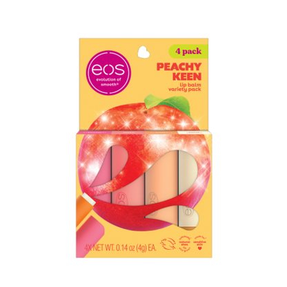 EOS LIP BALM 4PK PEACHY KEEN
