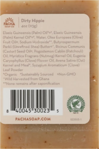 PACHA SOAP CO BAR SOAP, DIRTY HIPPIE 1 CT