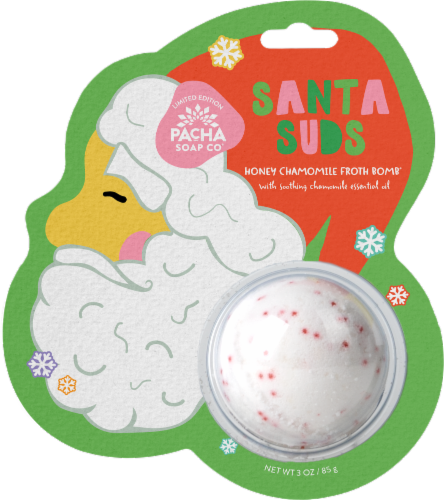 Pacha Soap Co Froth Bomb, Santa Suds, Honey Chamomile - 3 Oz