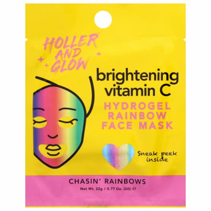 HOLLER AND GLOW Chasin' Rainbows Brightening Vitamin C Hydrogel Rainbow Face Mask