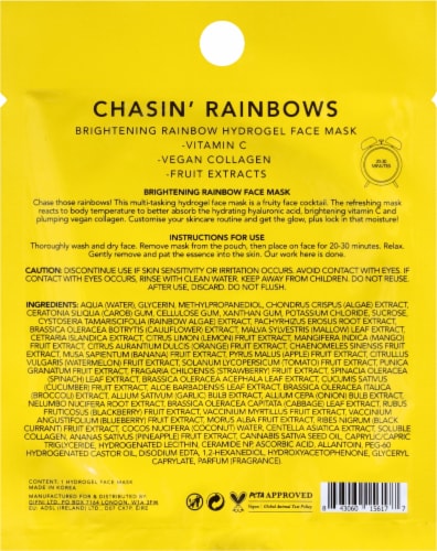 HOLLER AND GLOW Chasin' Rainbows Brightening Vitamin C Hydrogel Rainbow Face Mask