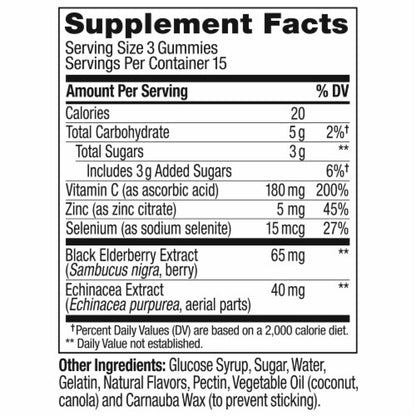 OLLY Active Immunity + Elderberry Gummy Supplement, 9 count