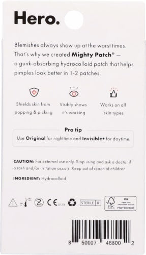 Hero. Mighty Patch Duo - Original + Invisible, 12 count