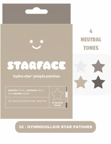 STARFACE Hydro-Star Pimple Patches - Earth Star, 32 count